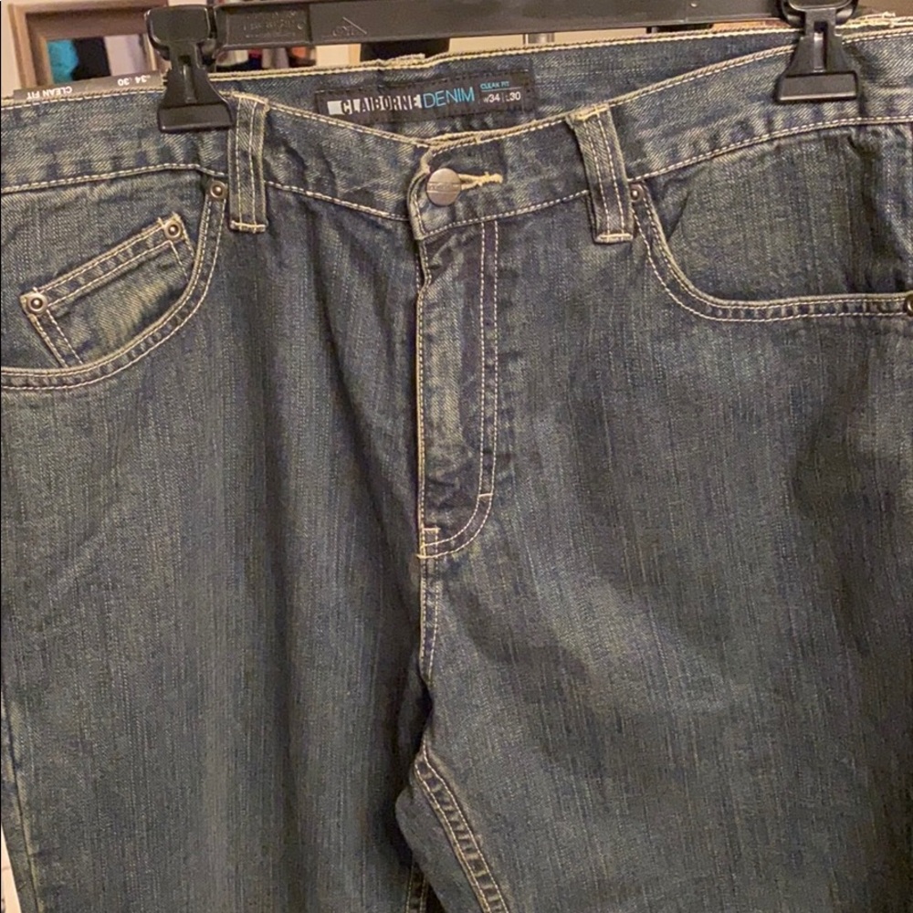 Brand New Claiborne Denim Jeans 34x30 Clean Fit